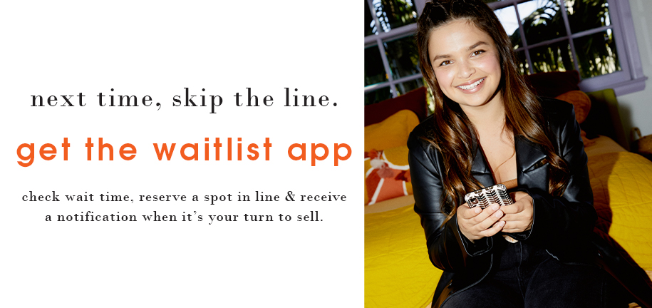 get the waitlist app with photo of model on phone